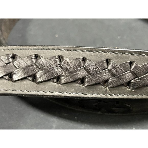 Appaloosa Durango Handmade Leather Belt Black Indian Head Nickel Turquoise Sz 40